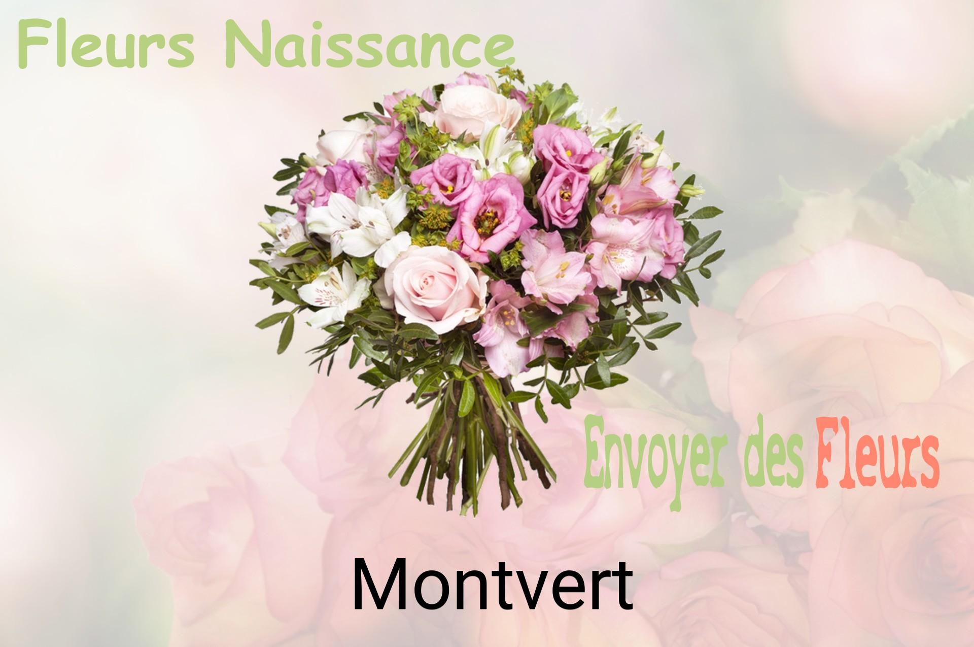 Bouquet de fleurs de naissance livré à Montvert